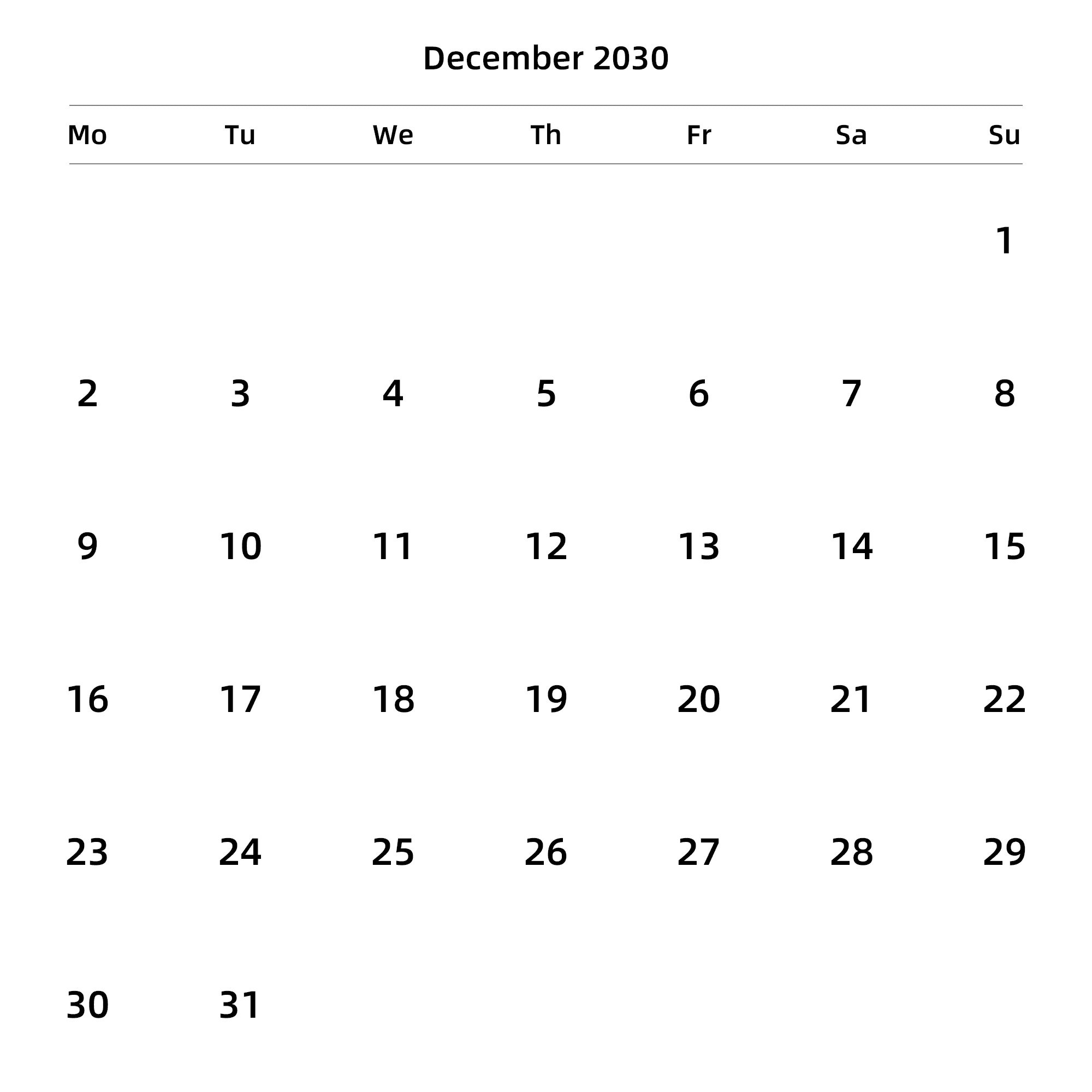 英文版 周一开始 带节假日调休安排