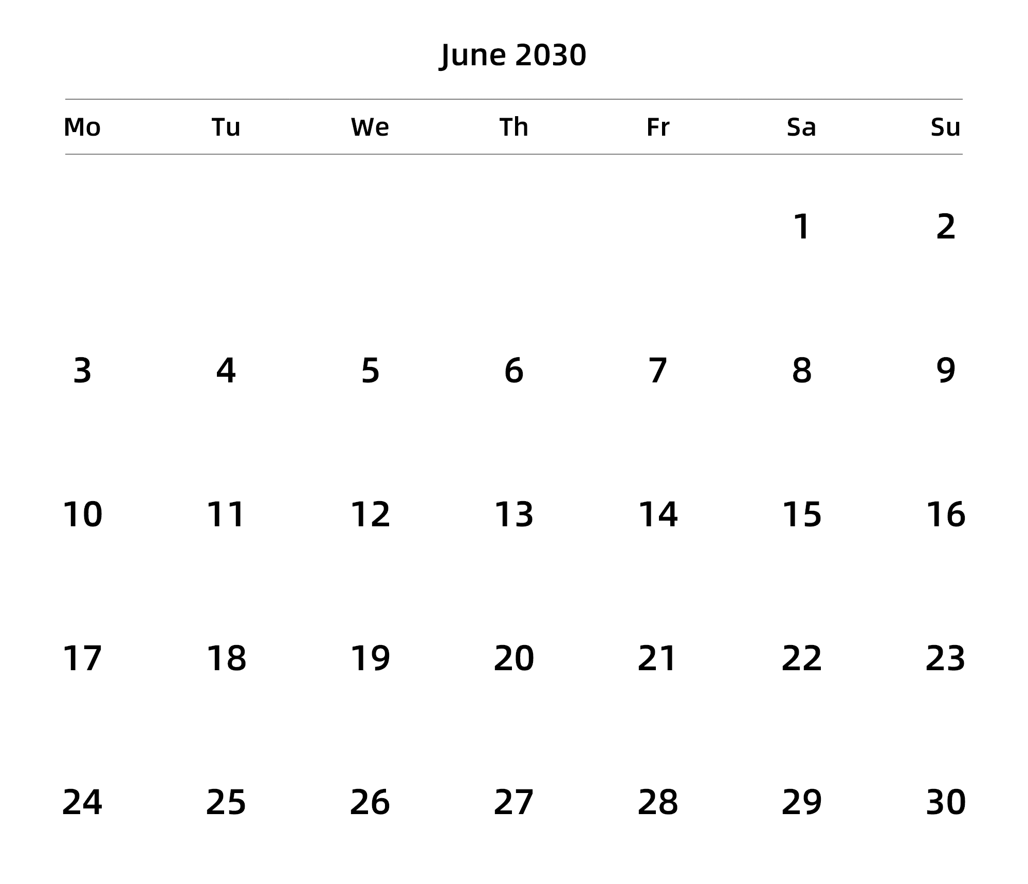 英文版 周一开始