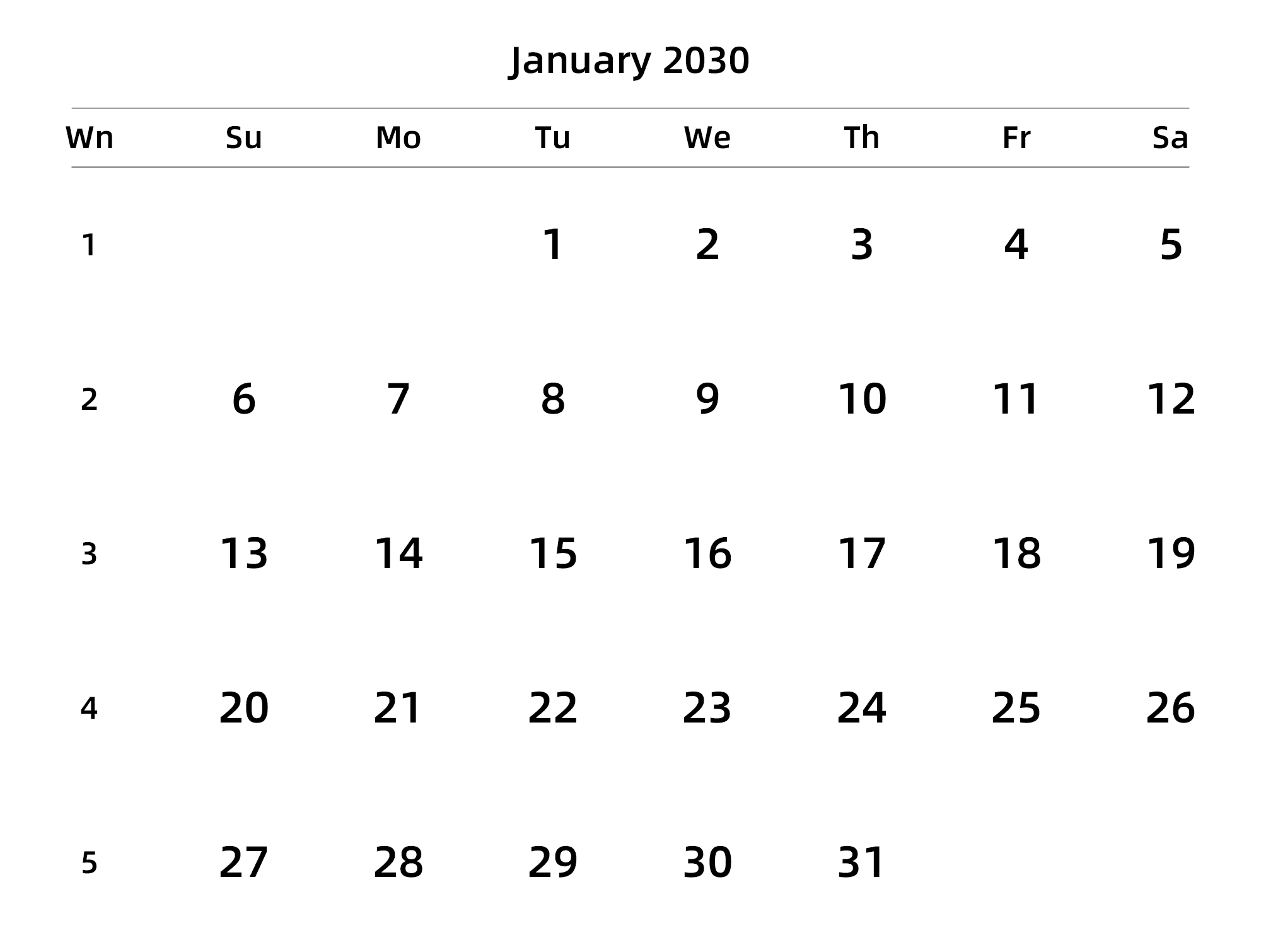 英文版 周日开始 带周数 带节假日调休安排