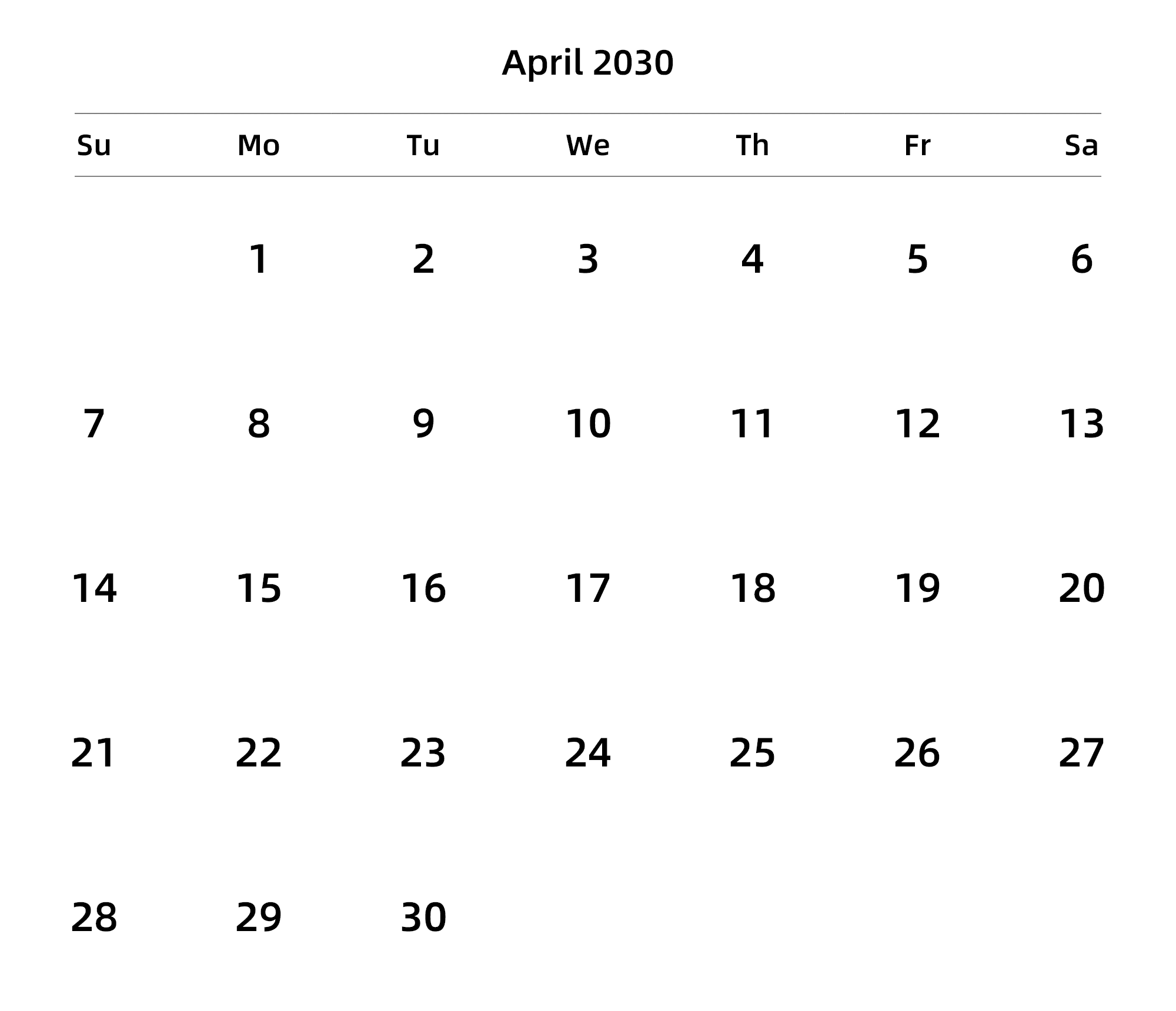 英文版 周日开始